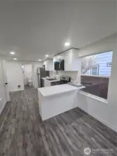 Living room with kitchen