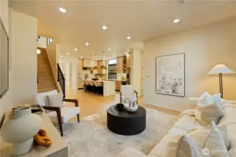 Living room off the kitchen