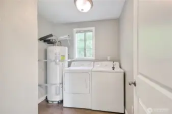 Main floor laundry facility. Washer and dryer are no longer there but the W/D hookups are.