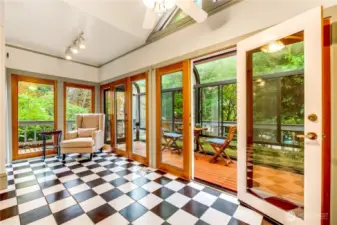 Sun room off of the kitchen
