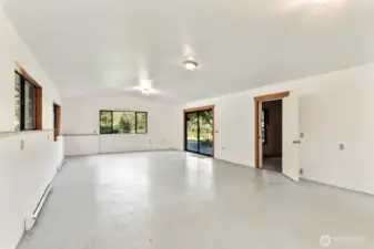 Partially finished section of the accessory dwelling unit