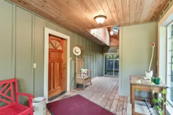 Front entry to main living house