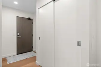 Don't miss the coat closet for extra storage space at the entry.