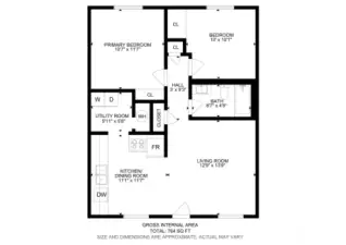 Floor plan of unit 1 - The floor plans mirror one another as the units progress