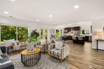 Huge open living/kitchen/dining, ideal for entertaining.