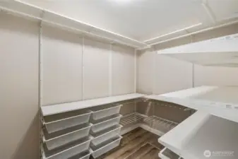 Massive primary walk-in closet.