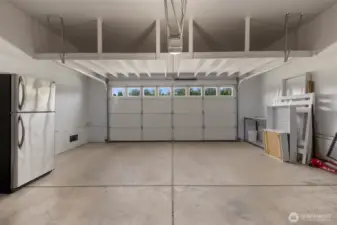 Attached garage.