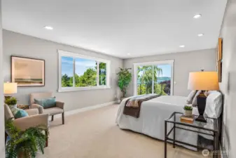Spacious, light filled Primary Suite.