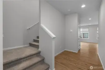 Thoughtfully designed layout with easy access to upper level living and open sightlines to the main area.