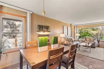 View of formal dining area from kitchen