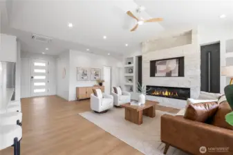 Impressive tall entrance door, 3-point locking system. Upgraded recessed/flush ceiling Mini-Split.