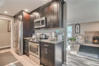 Kitchen with stainless appliances