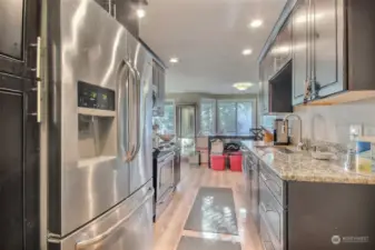 Kitchen facing towards dining room