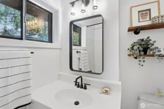 Brand newly updated main floor bathroom.