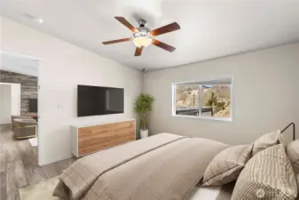 Primary suite-virtually staged