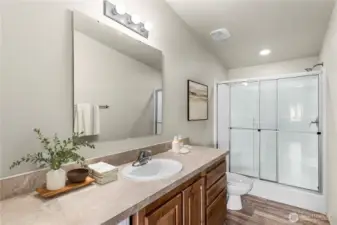 Primary en-suite-virtually staged
