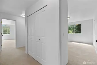 Upstairs Hallway looking towards Bedrooms & Hall Closet