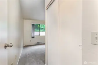 Sizable guest bedroom.