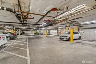 Secure Underground garage with bike storage