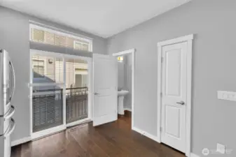 Convenient half-bath on Main Level