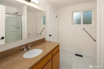 main-floor 3/4 bathroom