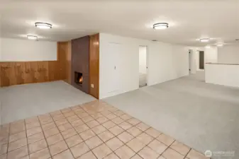 lower level family room and rec rooms