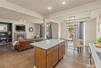 Open floorplan makes for a wonderful place to entertain