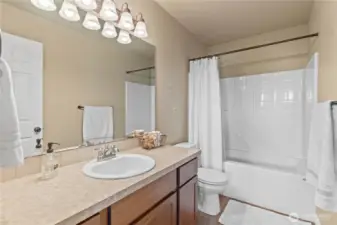 Main hall bath with lots of counter space