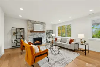 Expansive and cozy living room