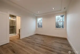 Primary Bedroom with Trayed Ceiling