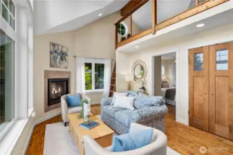 ADU living area with loft up above