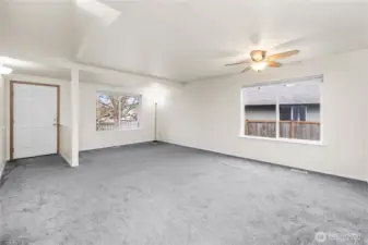 Bright and open Entry and front room