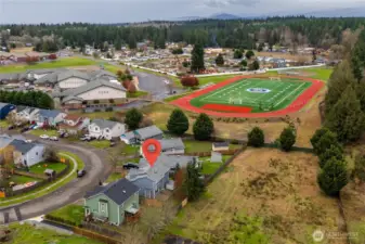 Elementary is walking distance from home and running track sports field.