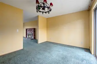 Looking into living room.