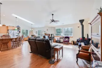 The entire space is light, bright and private...no window coverings necessary!