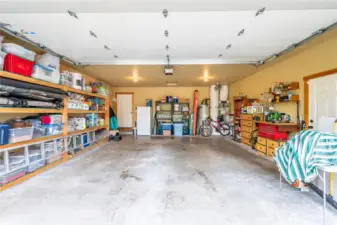 We don't always show the inside of garages, but this one warrants a look.  The built-in storage wall stays with the house!