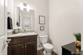 First floor powder room.