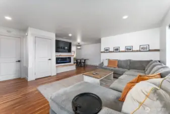 Large open living room with updated design touches & fresh interior paint