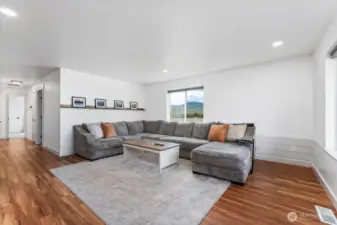 Updated shiplap design accent wall