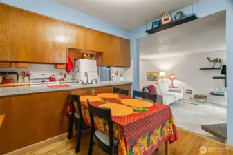 Kitchen with lots of storage.