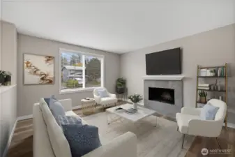Virtually Staged Living Room