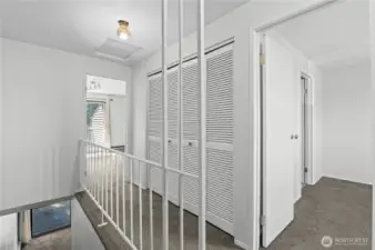 Upstairs laundry area.