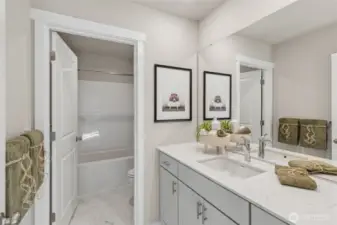Photo not of actual home. This is our model home in the community of the same plan and style.