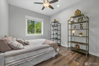 Both extra bedrooms are oversized with large closets and 2" wood blinds.