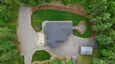 Aerial view of most of your new nearly 5 acre serene home! The possibilities are endless.