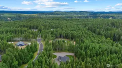 Aerial view shows privacy and beauty galore!