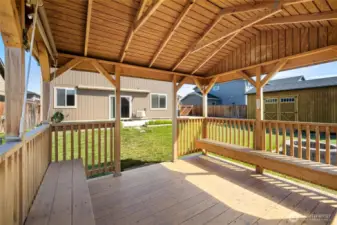 Custom gazebo with built in benches