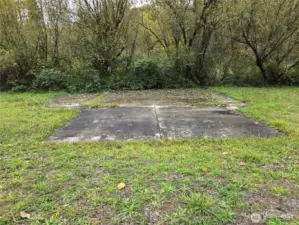 Existing concrete apron