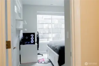 Convenient main-level bedroom (1) ideal for guests or multi-gen living