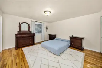 Primary bedroom with private bathroom.